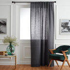 Linen Curtains Charcoal Grey