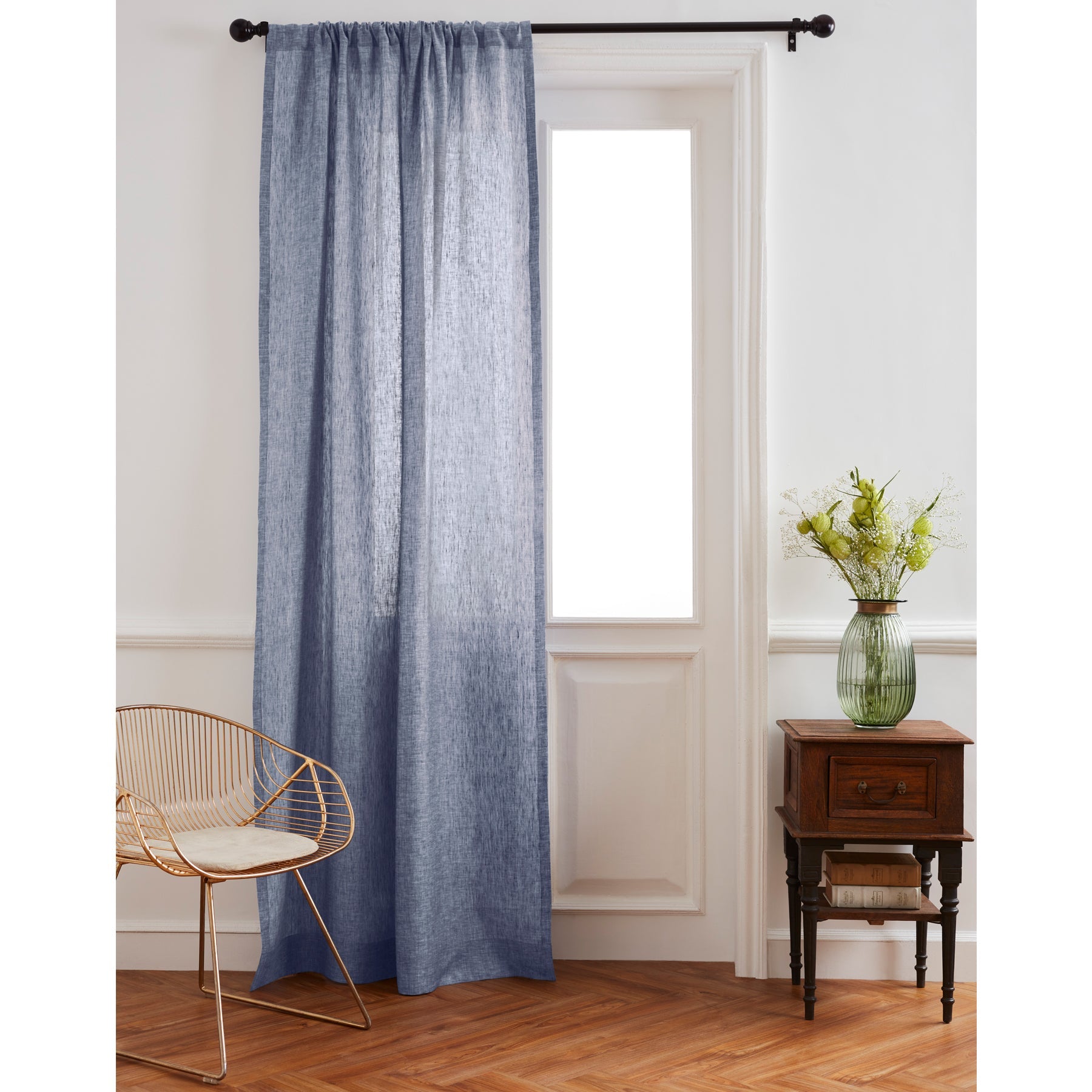 Linen Curtains Chambray Indigo