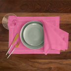 Linen Double Hemstitch Placemats, Set of 4