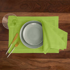Linen Double Hemstitch Placemats, Set of 4