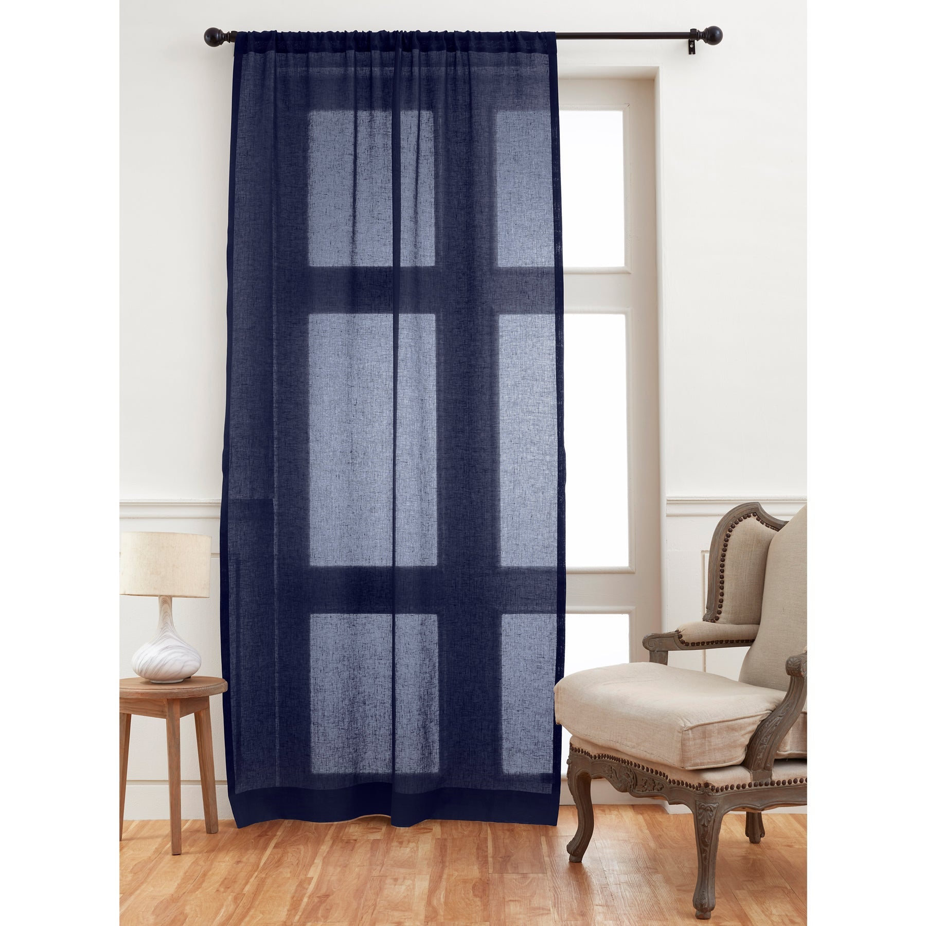 Sheer Curtains Navy