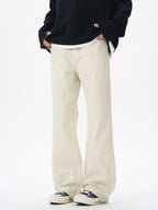 Men's Wide Leg Casual Pants Off-white