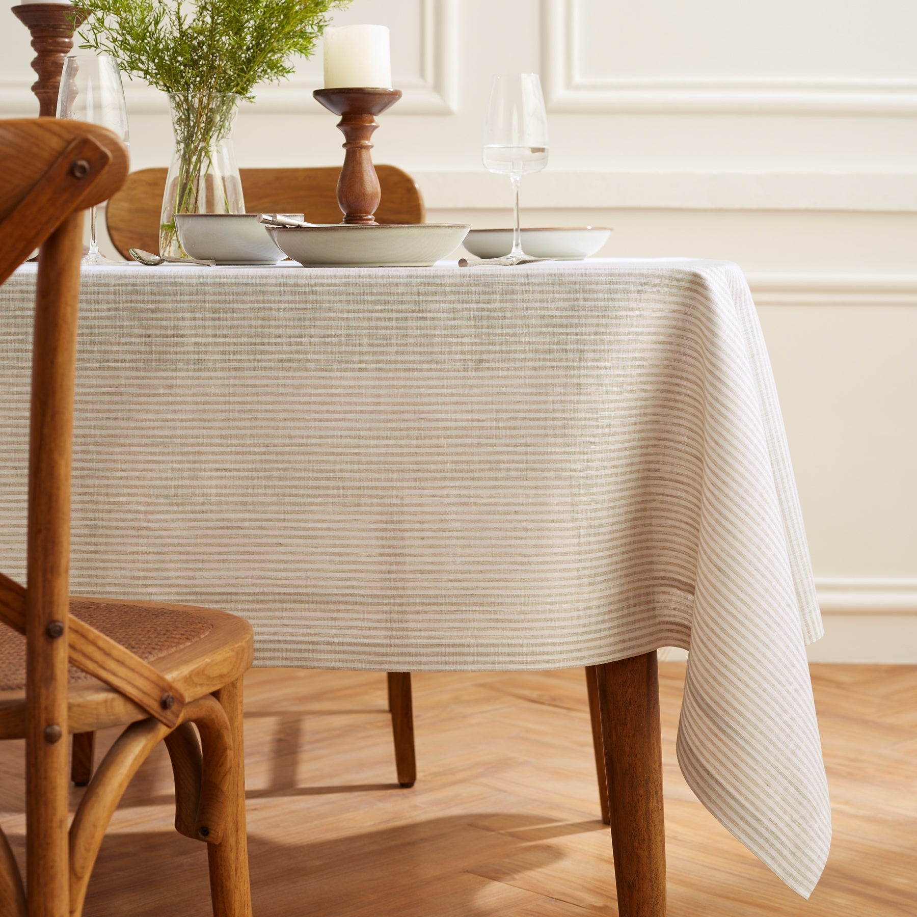 Narrow Stripe Tablecloth