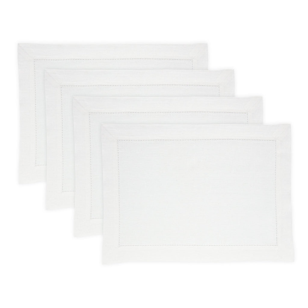 Medium Weight Hemstitch Placemats, Set of 4