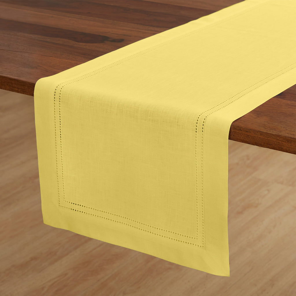 Linen Double Hemstitch Table Runner