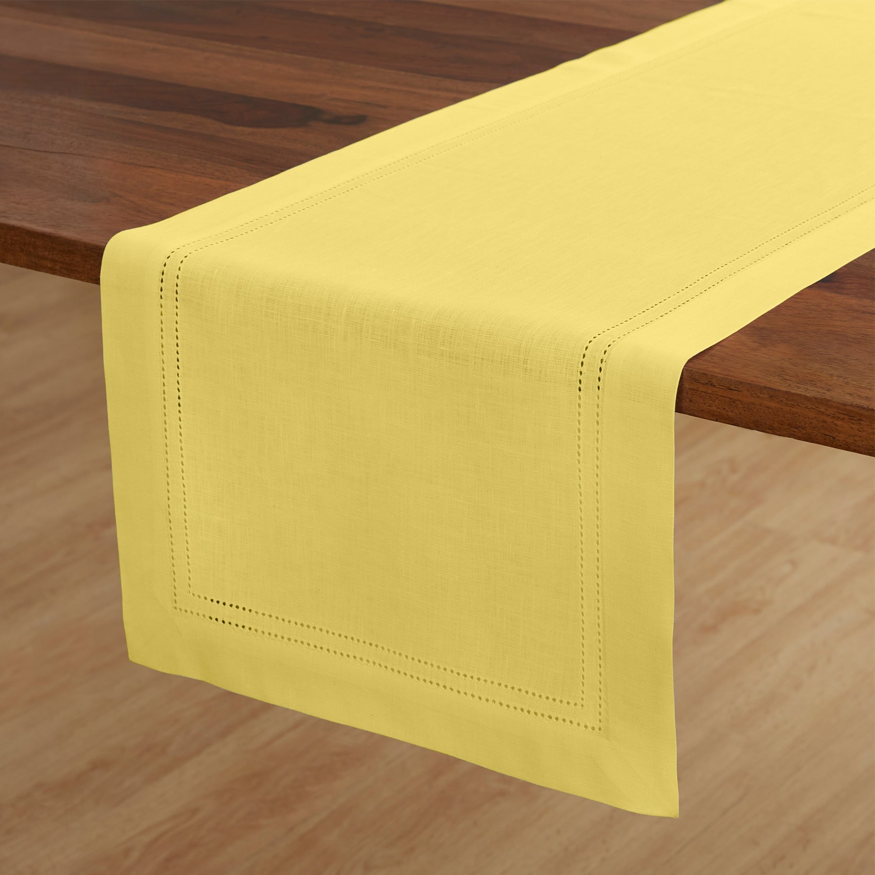 Linen Double Hemstitch Table Runner