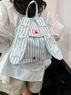 Striped Star Bunny Ear Backpack Bag