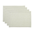 Narrow Stripe Placemats, Set of 4 Sage & White 14 x 19 Inch
