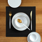 Classic Hemstitch Square Placemats, Set of 4