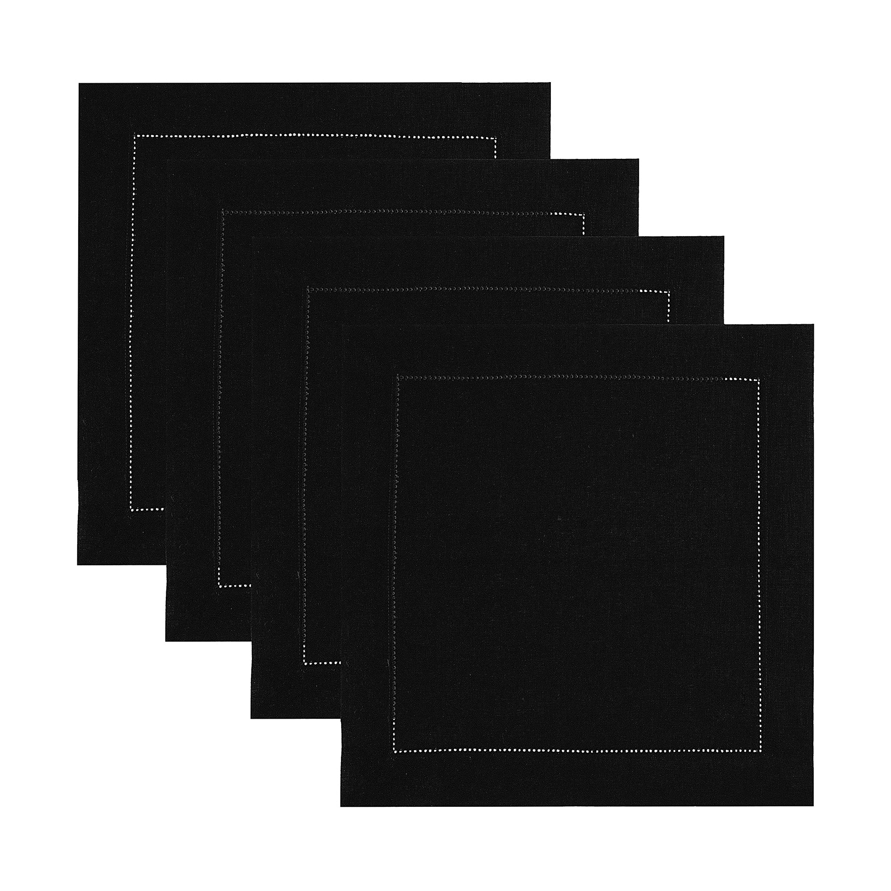 Classic Hemstitch Square Placemats, Set of 4