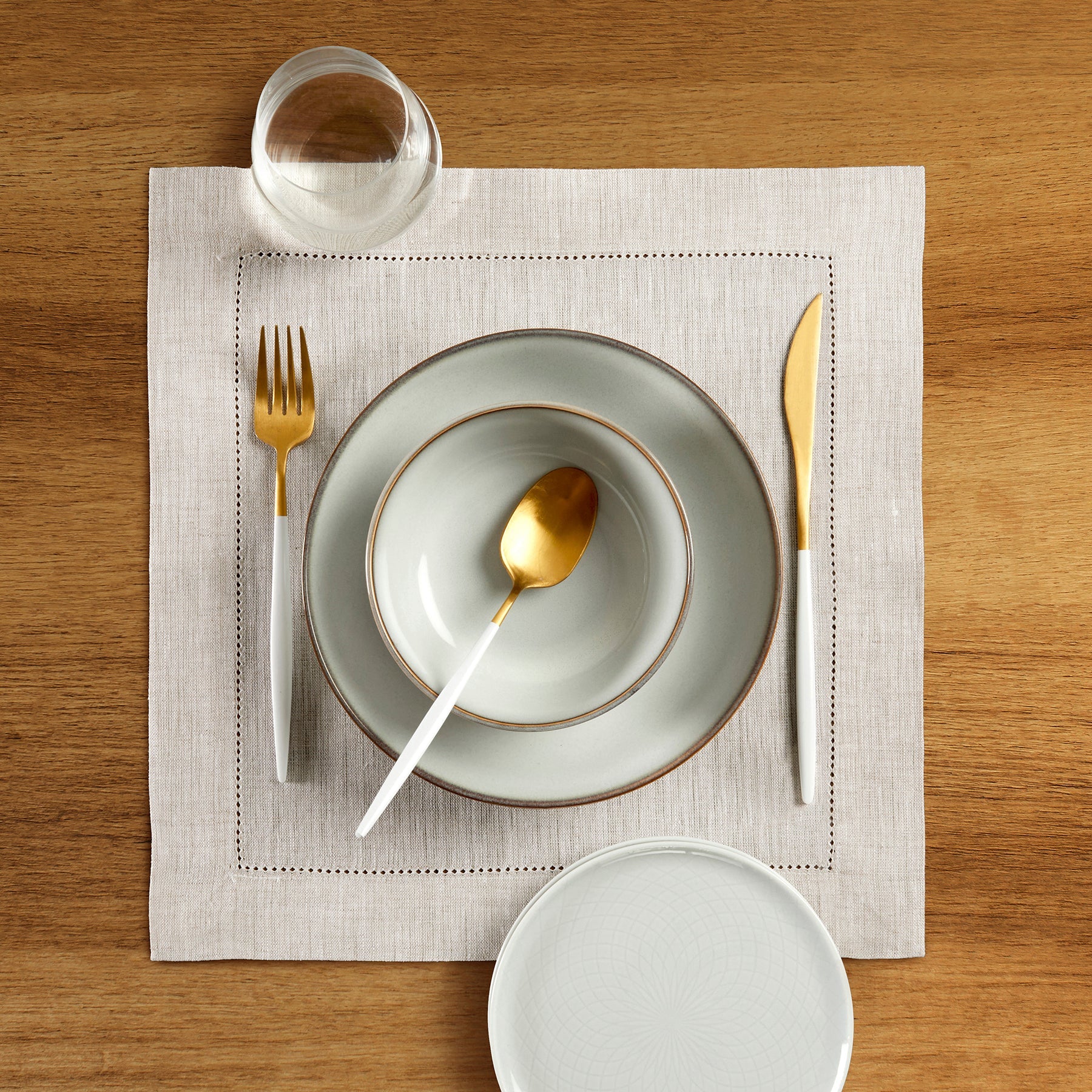 Classic Hemstitch Square Placemats, Set of 4