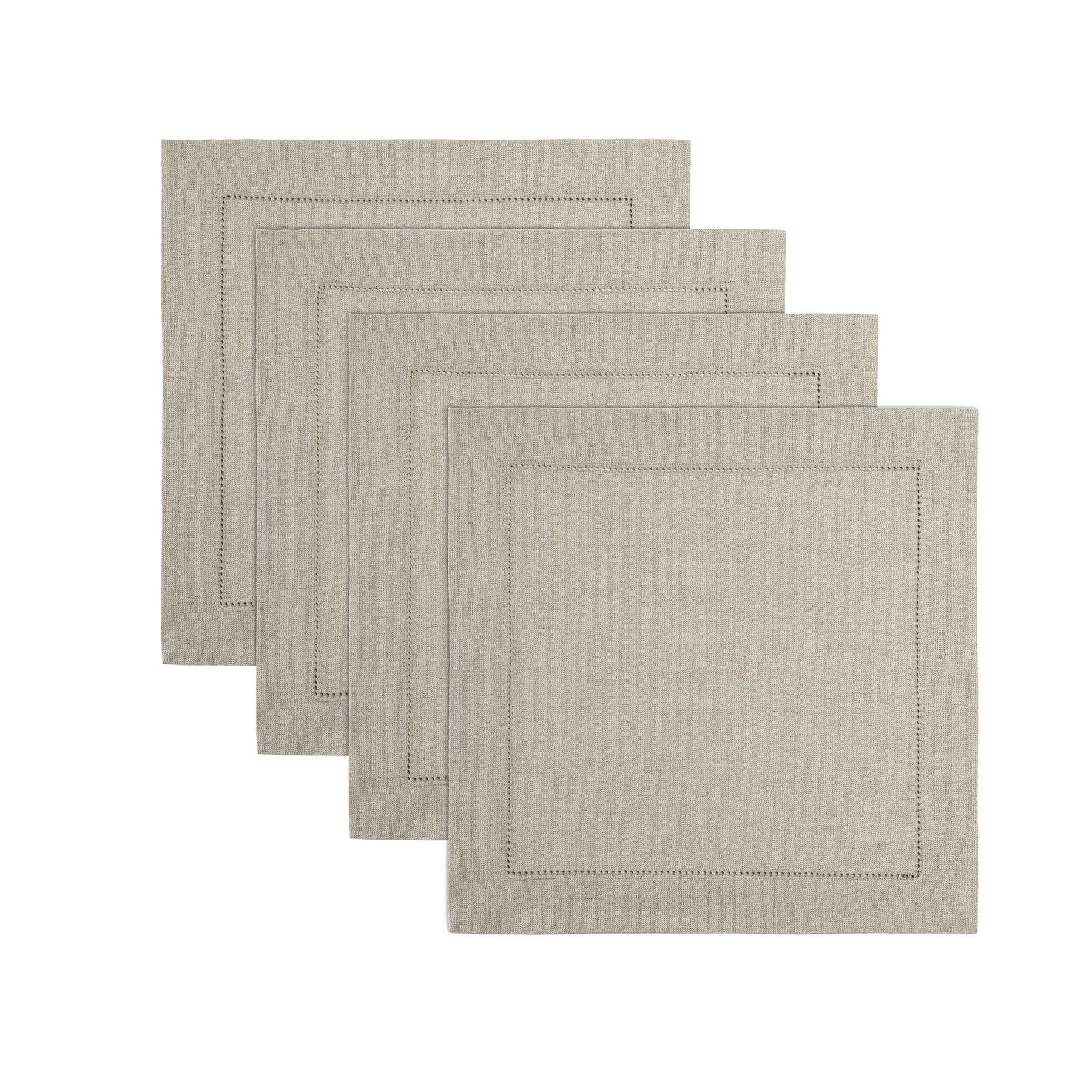 Classic Hemstitch Square Placemats, Set of 4