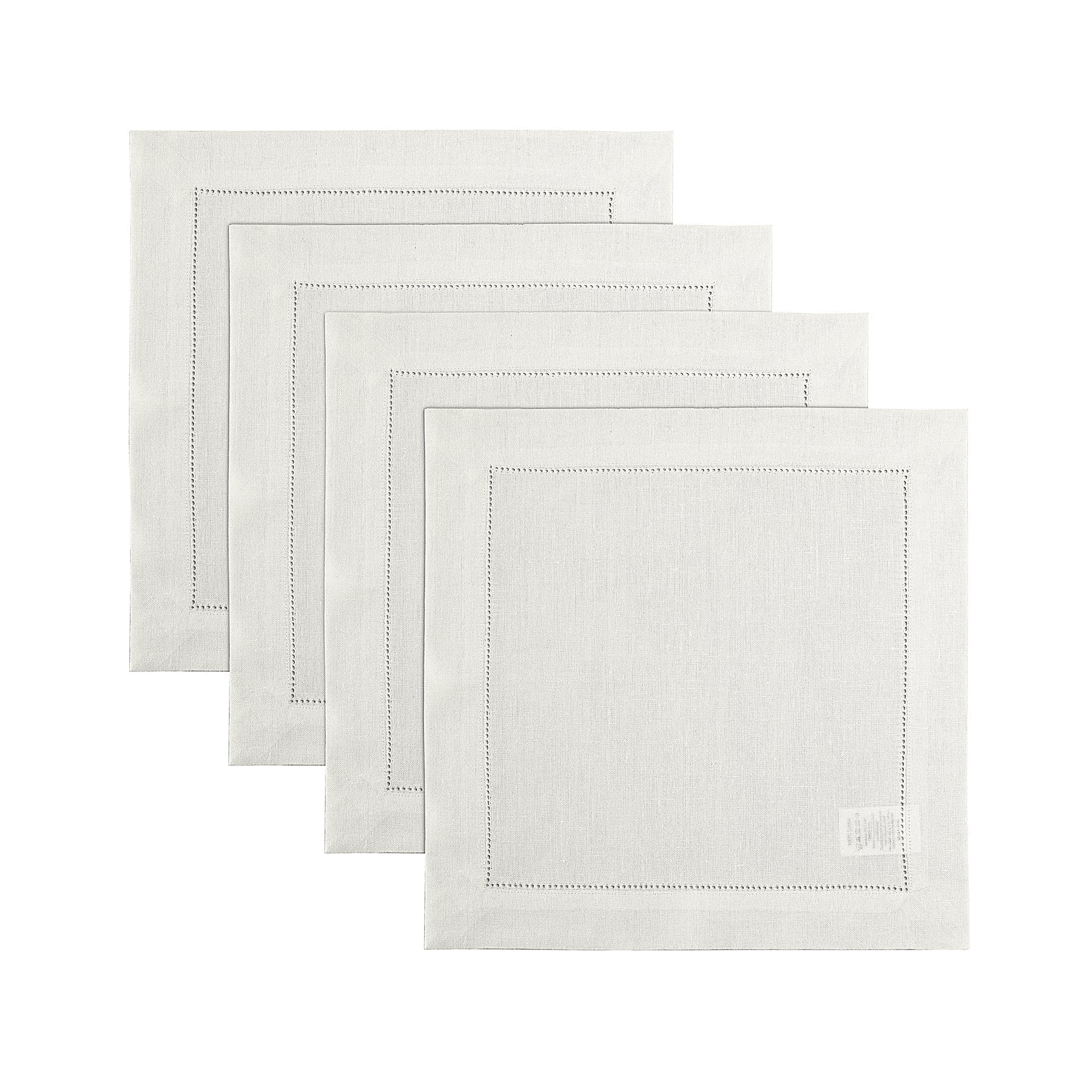 Classic Hemstitch Square Placemats, Set of 4