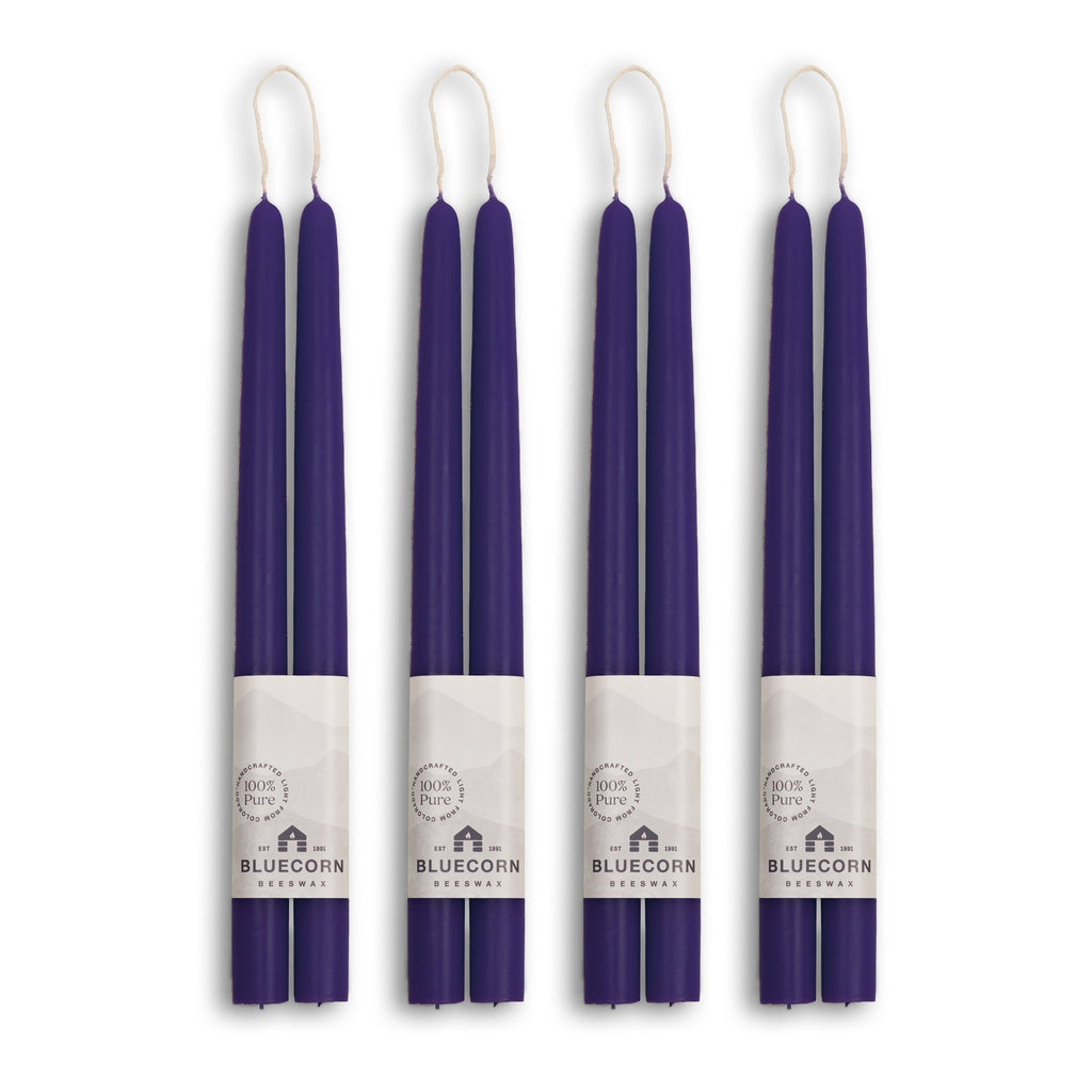 Hand-Dipped Beeswax Taper Candles - Bulk 4-Pair Bundle