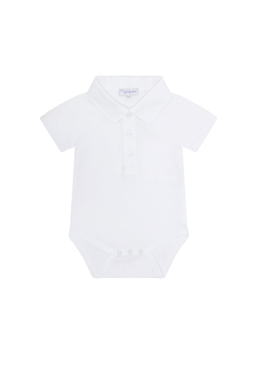 White Boy Short Sleeve Onesie White
