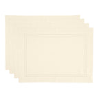 Linen Double Hemstitch Placemats, Set of 4