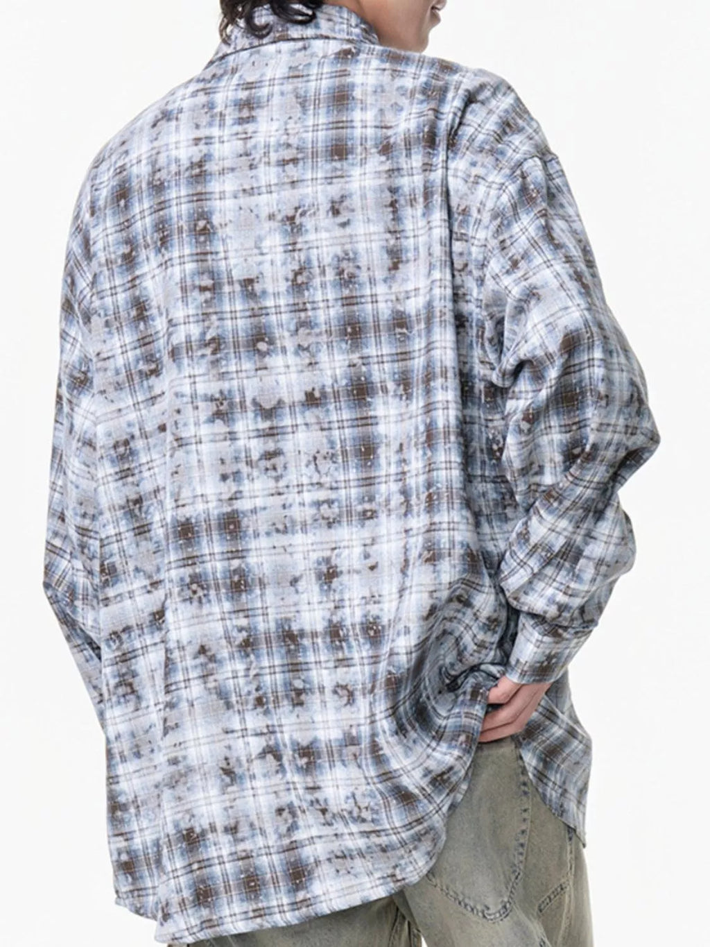 Men's Plus Size Plaid Button Up Long Sleeve Shirt