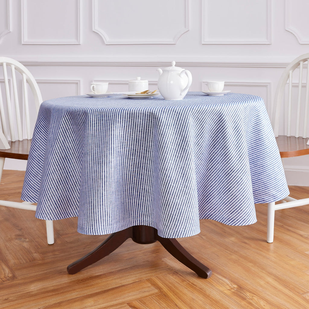 Narrow Stripe Round Tablecloth