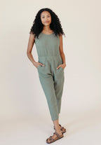 Jameela Organic Cotton Jumpsuit - Seagrass