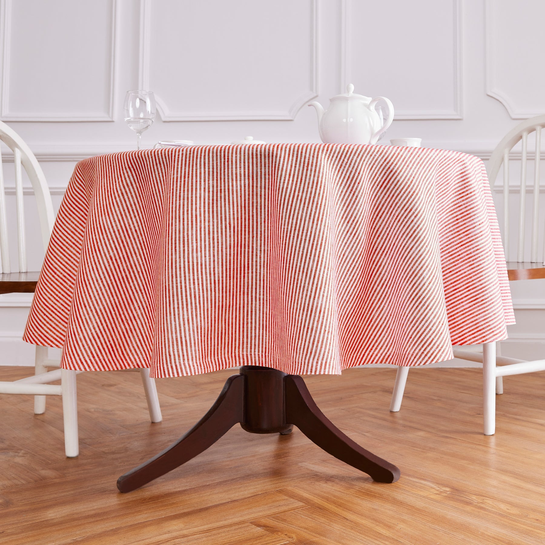 Narrow Stripe Round Tablecloth