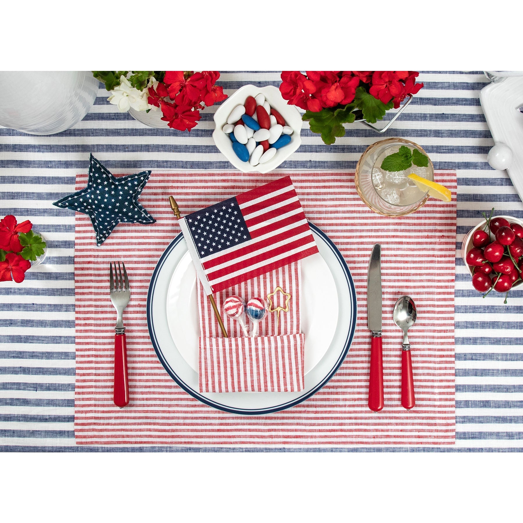 Narrow Stripe Napkins, Set of 4