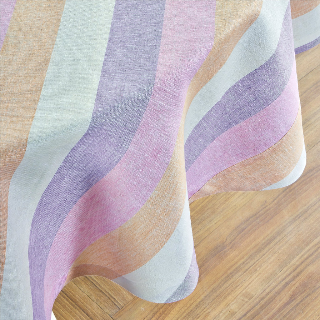 Gelato Stripe Round Tablecloth