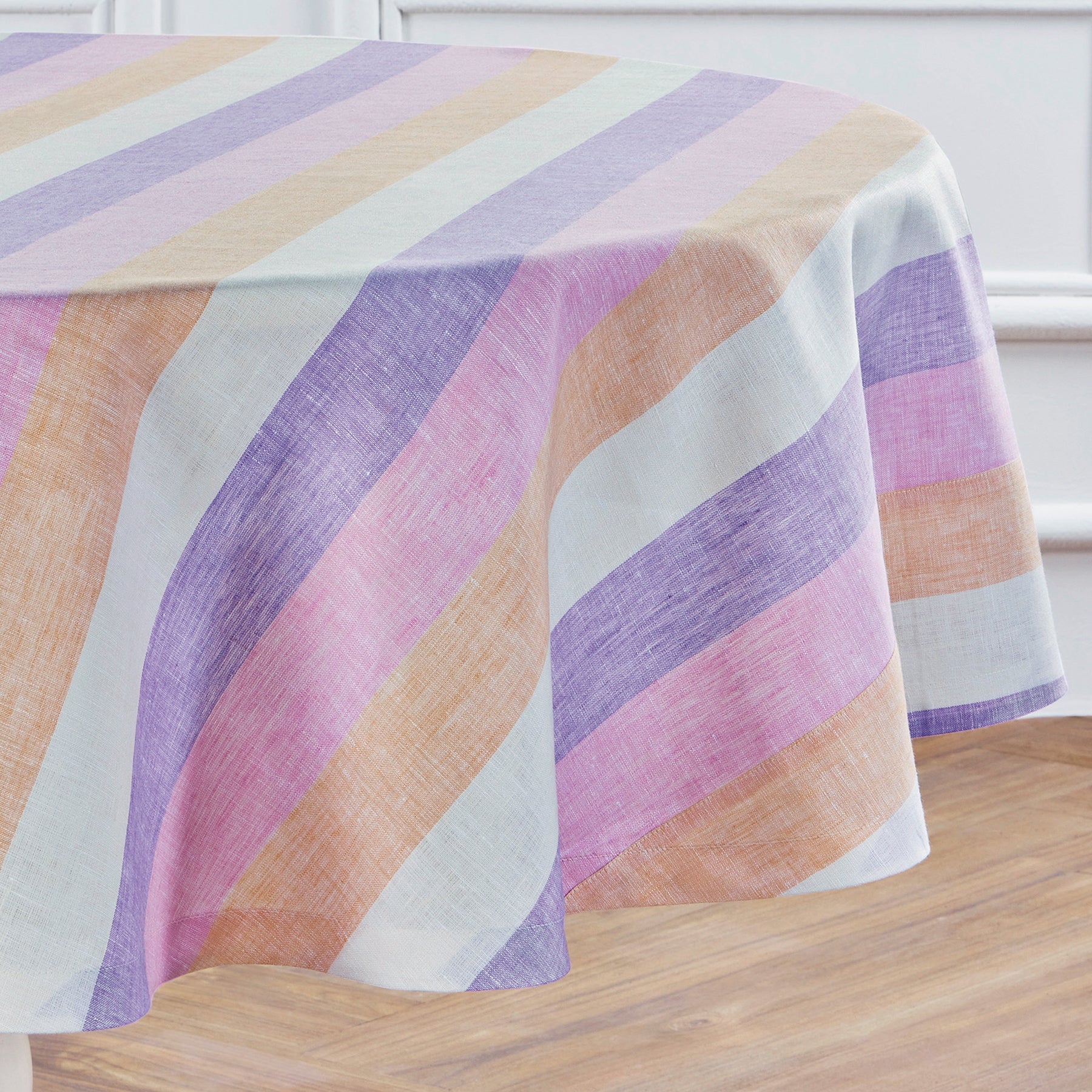 Gelato Stripe Round Tablecloth
