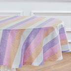 Gelato Stripe Round Tablecloth
