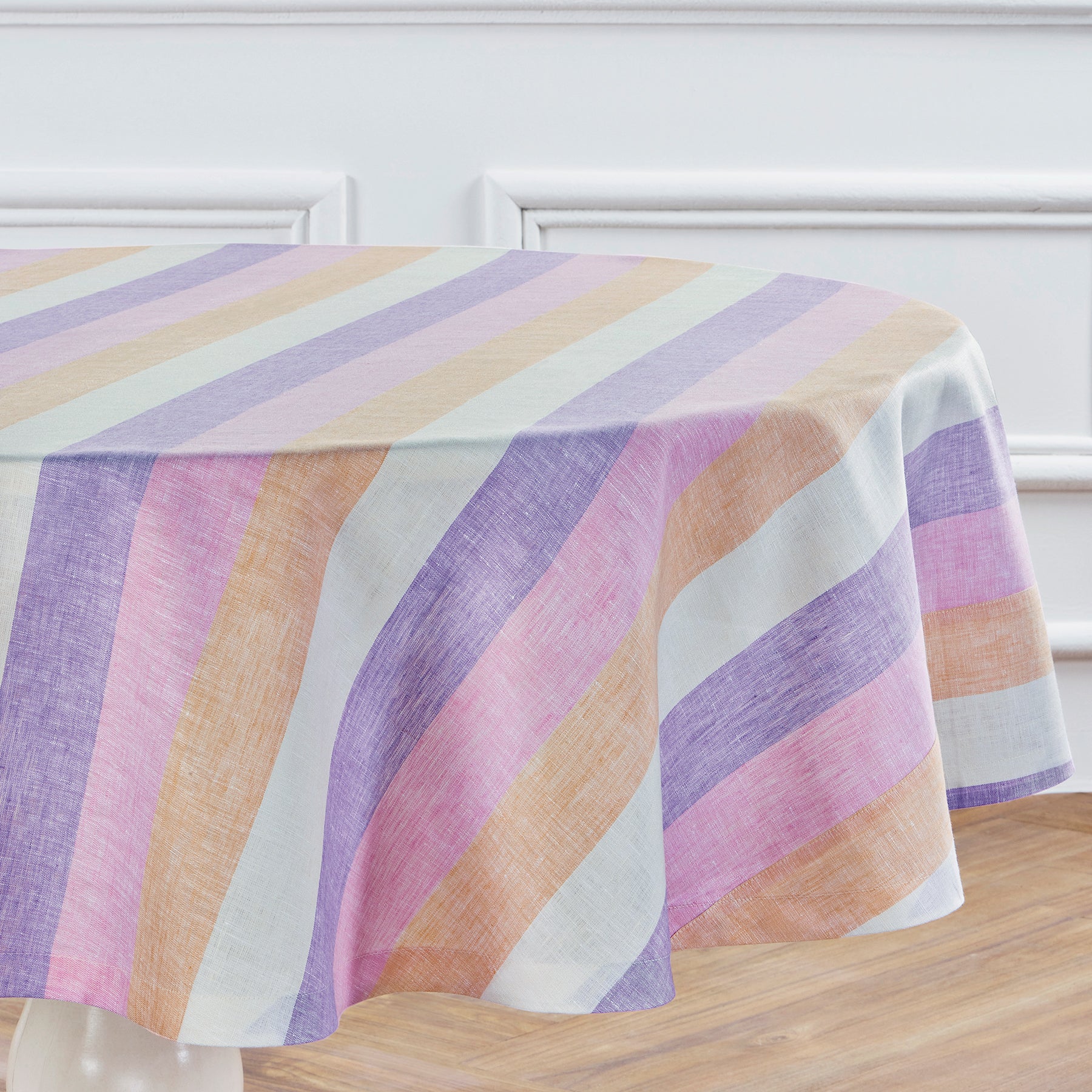 Gelato Stripe Round Tablecloth