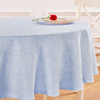 Narrow Stripe Round Tablecloth