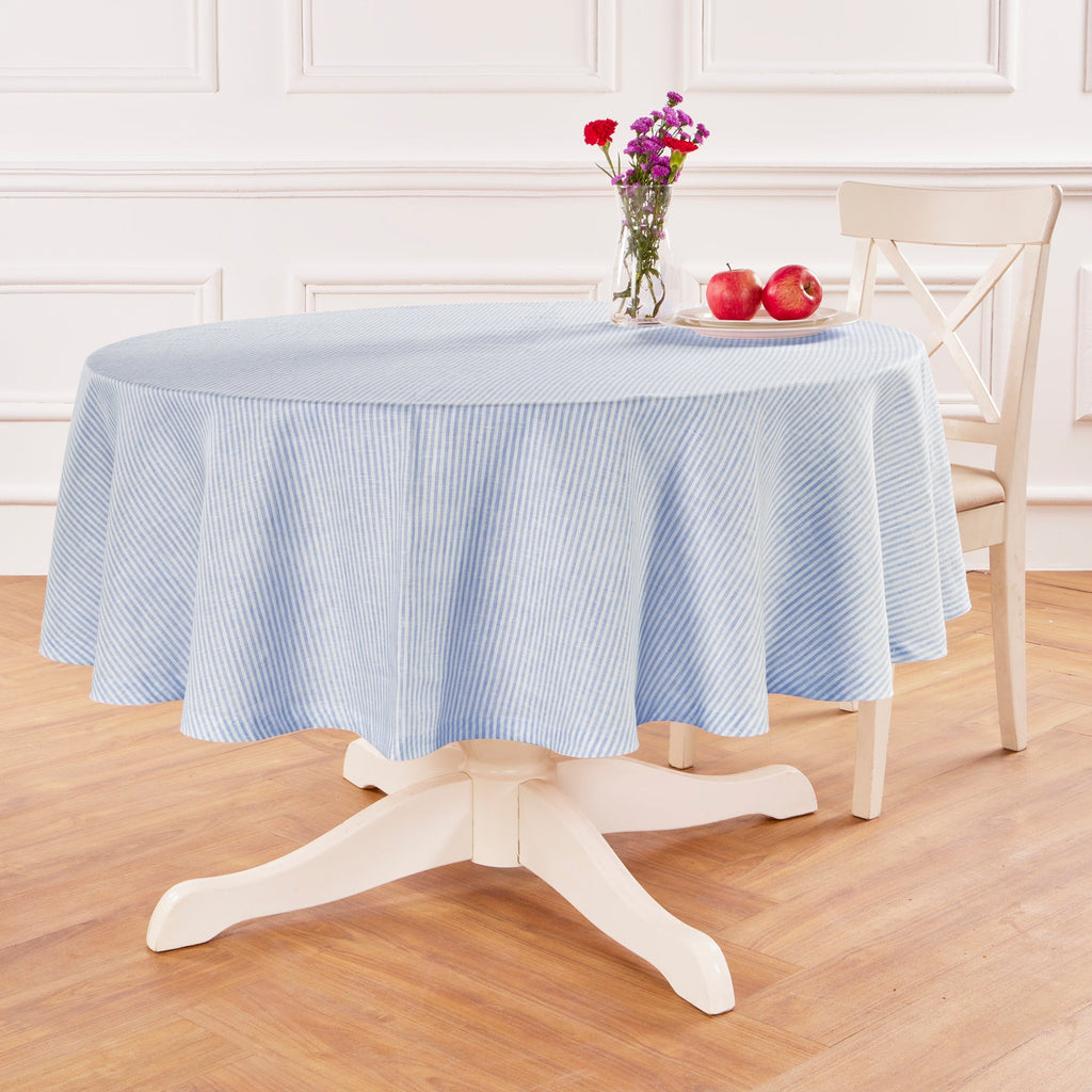 Narrow Stripe Round Tablecloth