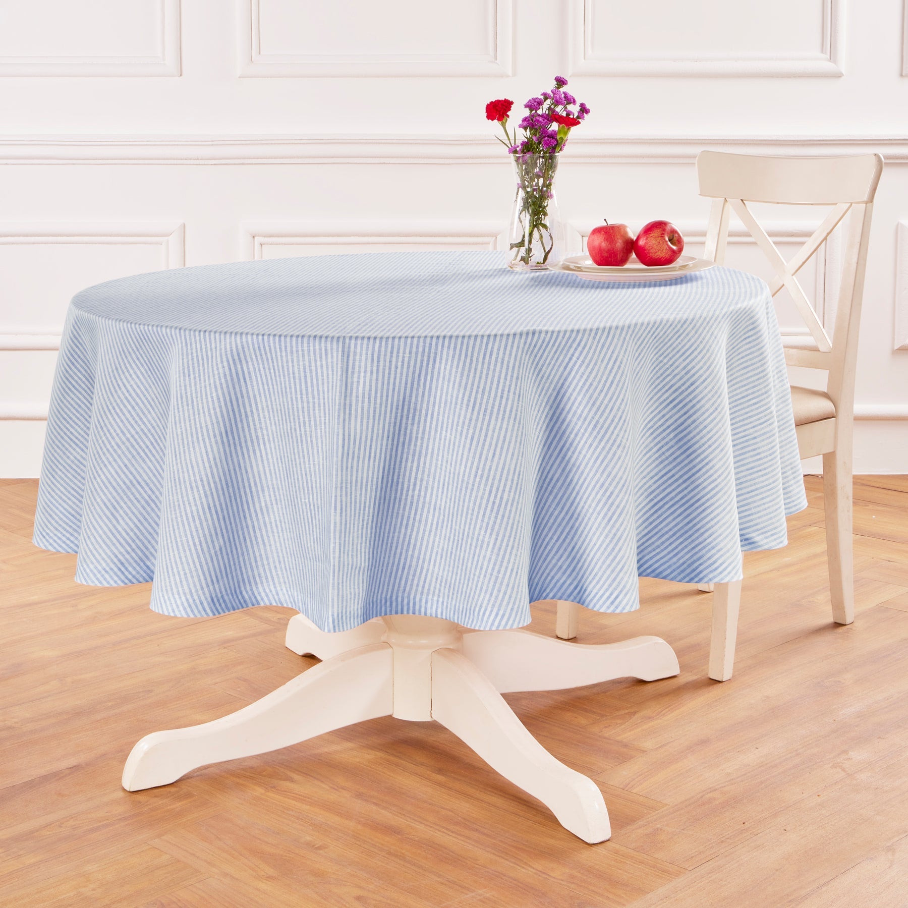 Narrow Stripe Round Tablecloth