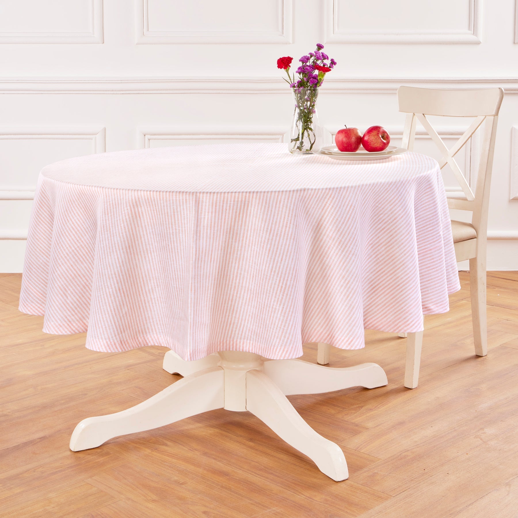 Narrow Stripe Round Tablecloth