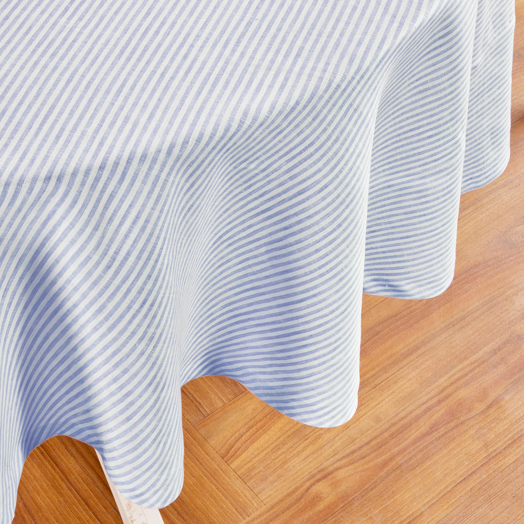 Narrow Stripe Round Tablecloth
