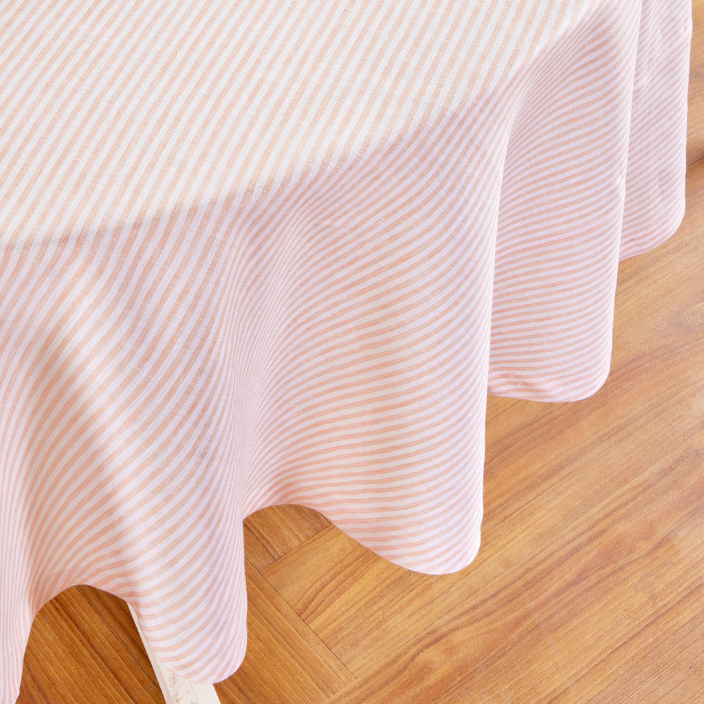 Narrow Stripe Round Tablecloth