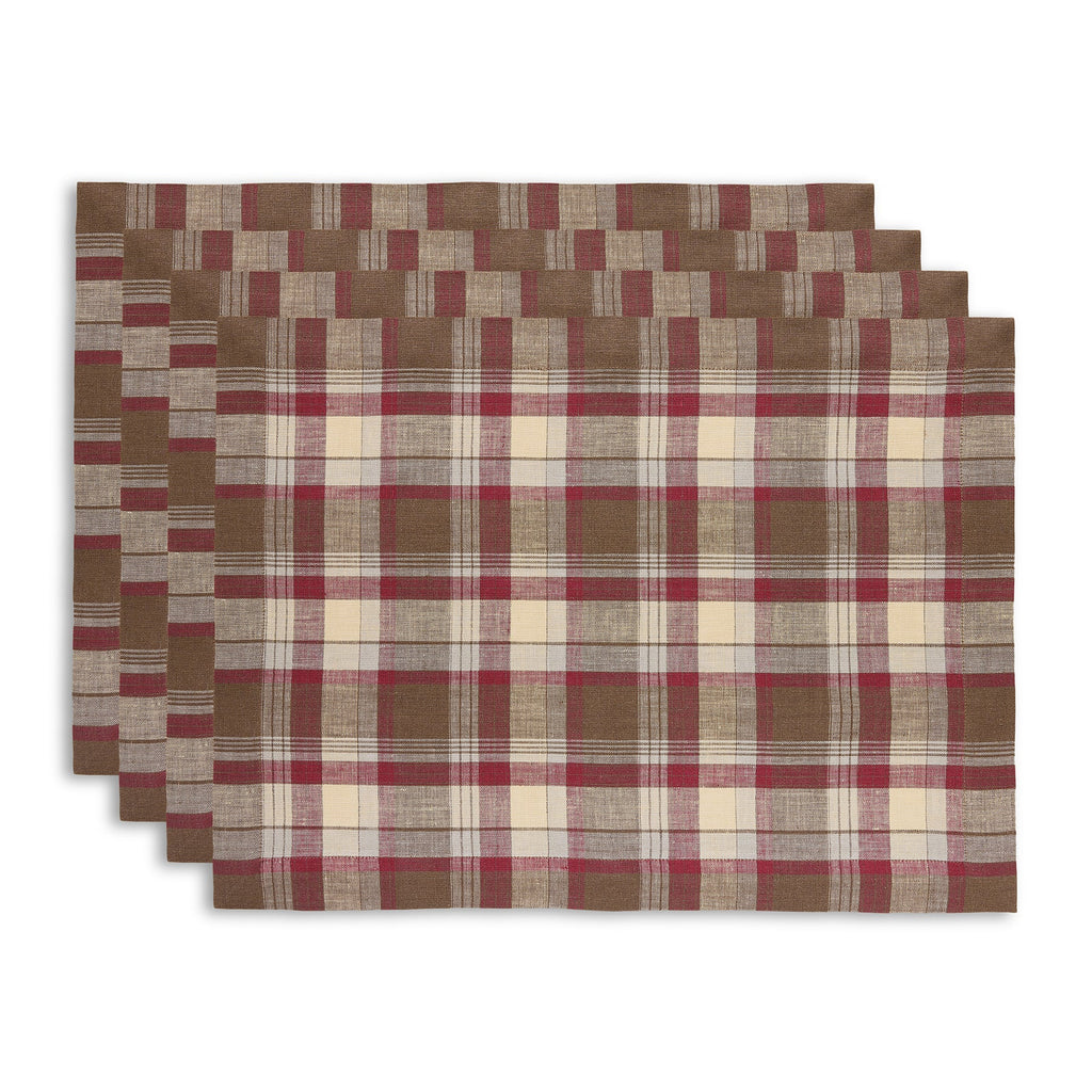 Rustic Plaid Placemats, Set of 4