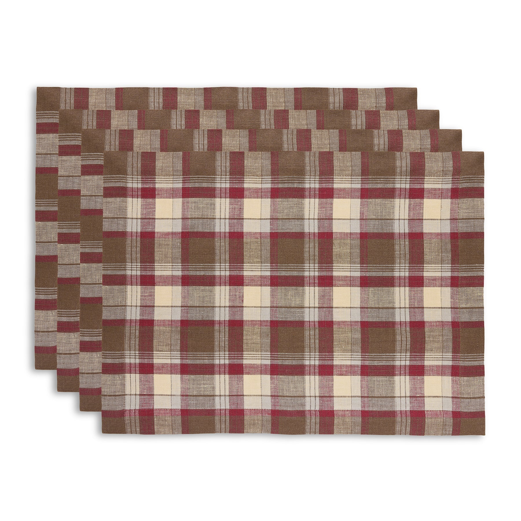 Rustic Plaid Placemats, Set of 4