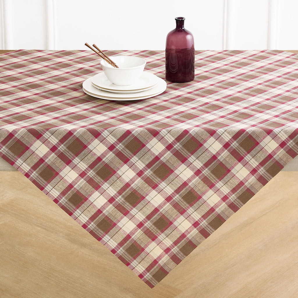Rustic Plaid Table Throw