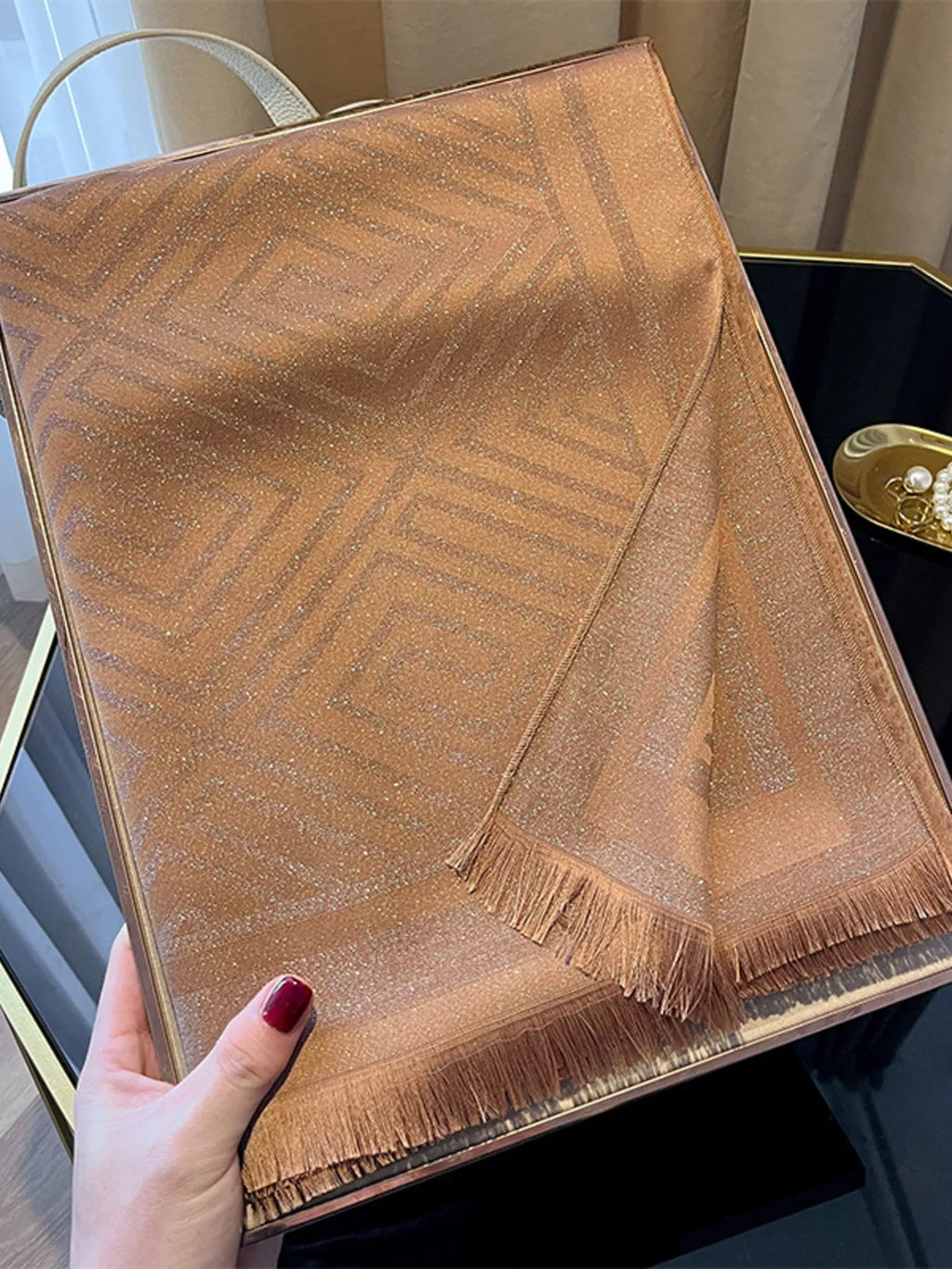 Raw Hem Lightweight Scarf