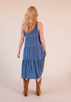 Teresa Tiered Tank Dress - Ocean