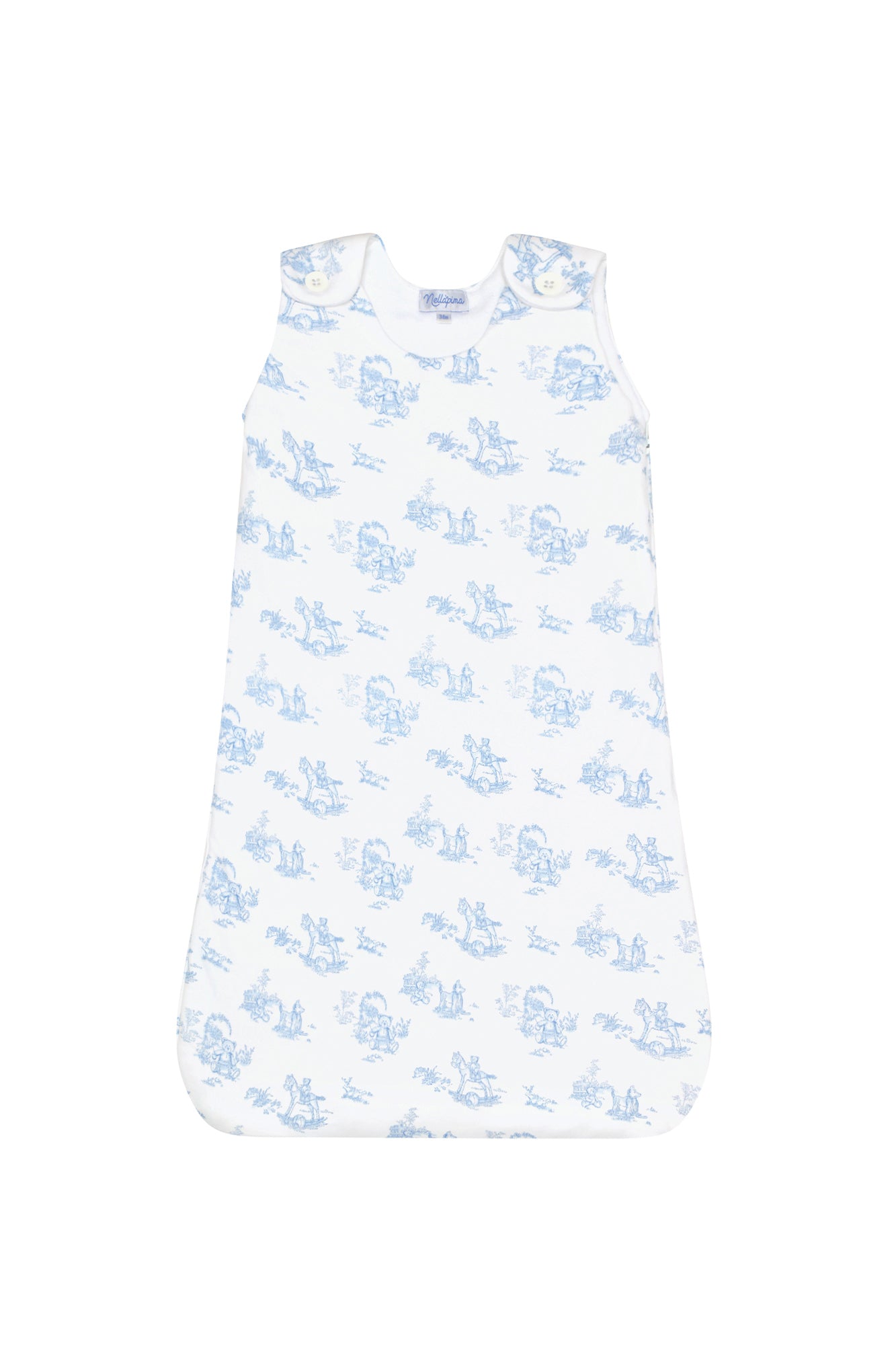 Blue Toile Winter Sack Blue
