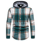 Men's Plaid Button Up Shirt Green
