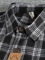 Men's Plus Size Plaid Button Down Shirt