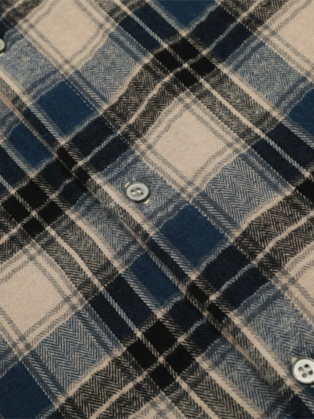 Men's Plaid Long Sleeve Shirt with Raw Hem