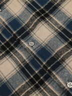 Men's Plaid Long Sleeve Shirt with Raw Hem