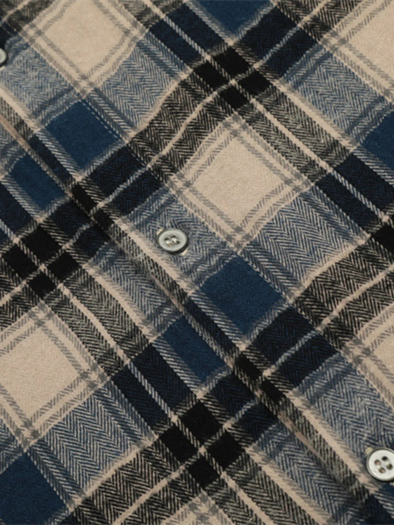 Men's Plaid Long Sleeve Shirt with Raw Hem