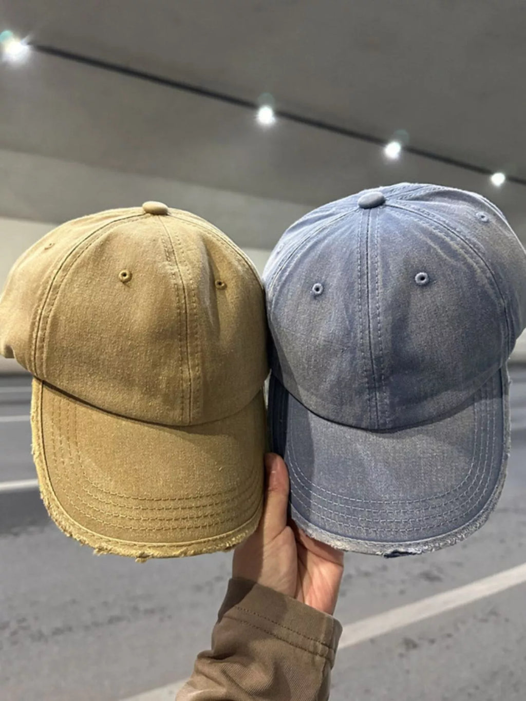 Distressed Solid Color Baseball Cap