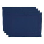 Linen Double Hemstitch Placemats, Set of 4