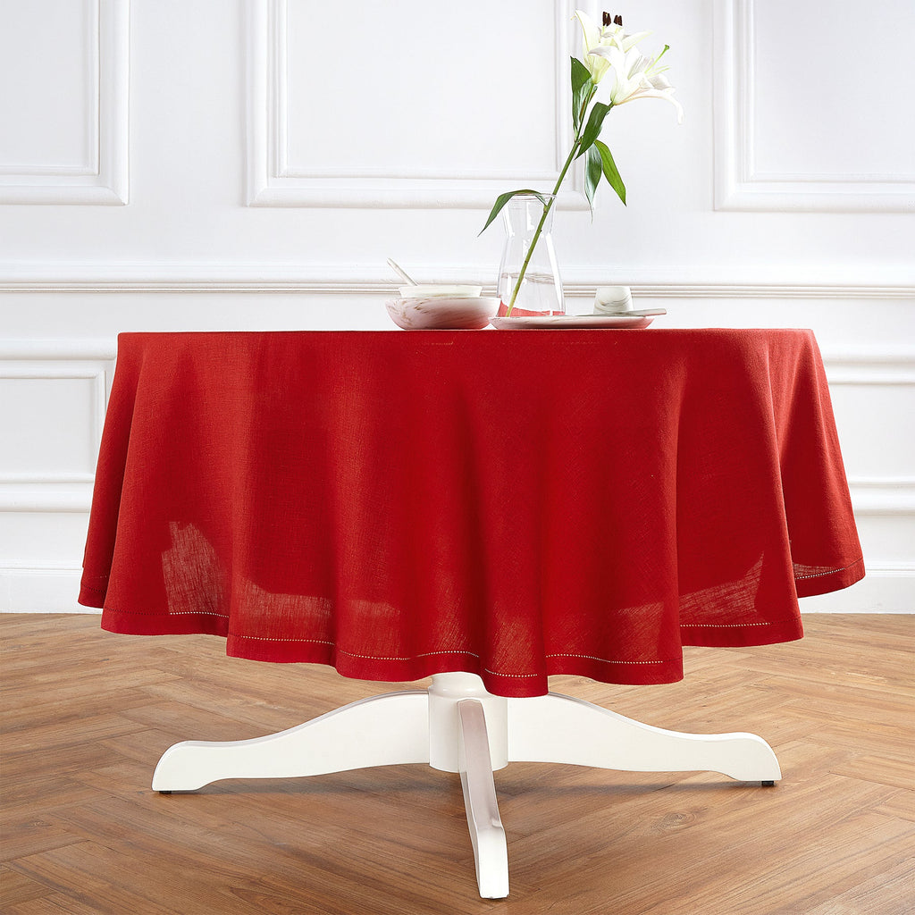 Sonoma Hemstitch Round Tablecloth
