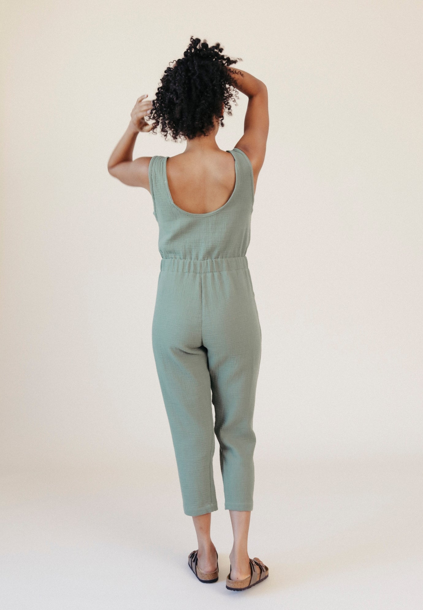 Jameela Organic Cotton Jumpsuit - Seagrass